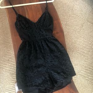 Zimmerman black lace romper
